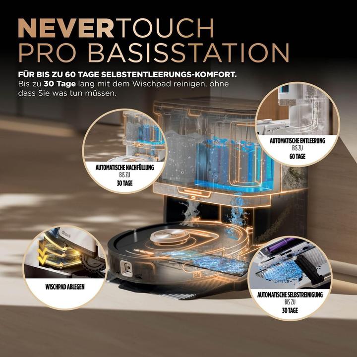 Actual product image Shark PowerDetect 2in1 Robot Vacuum and Mop NeverTouch Pro (Wiping pads (rotating))