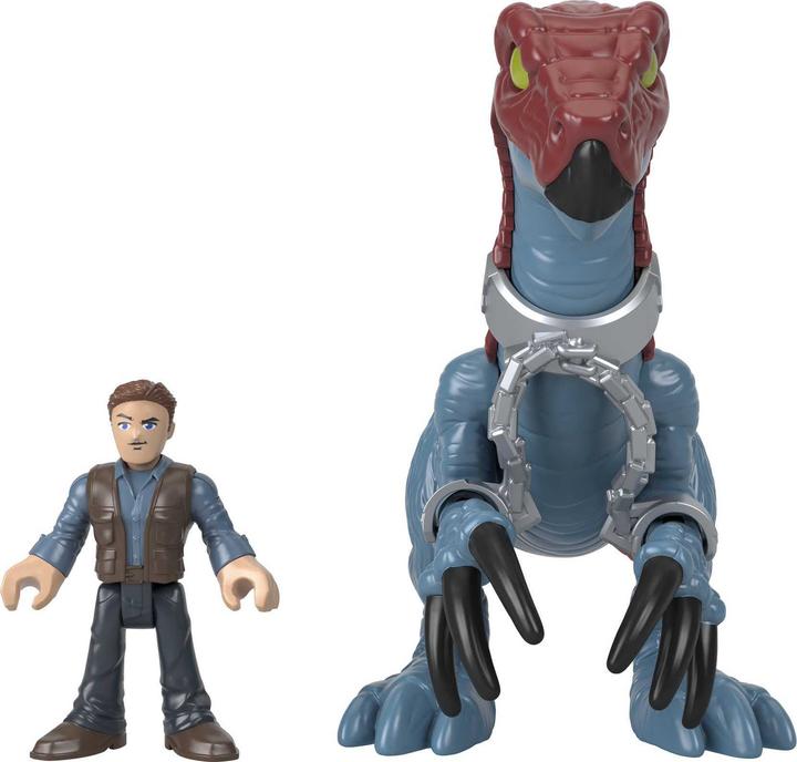 Actual product image Imaginext Therizinosaurus & Owen