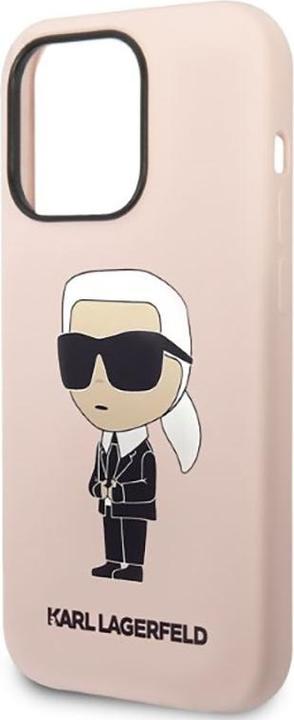 Image du produit Karl Lagerfeld KLHMP14XSNIKBCP iPhone 14 Pro Max 6,7" hardcase ró?owy/pink Silicone Ikonik Magsafe (Apple iPhone 14 Pro Max)