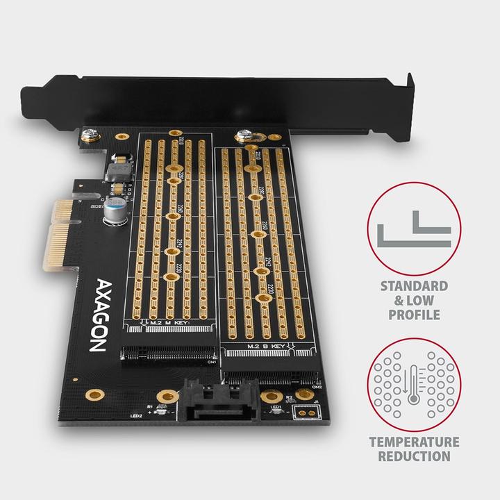 Actual product image Axagon PCEM2-D