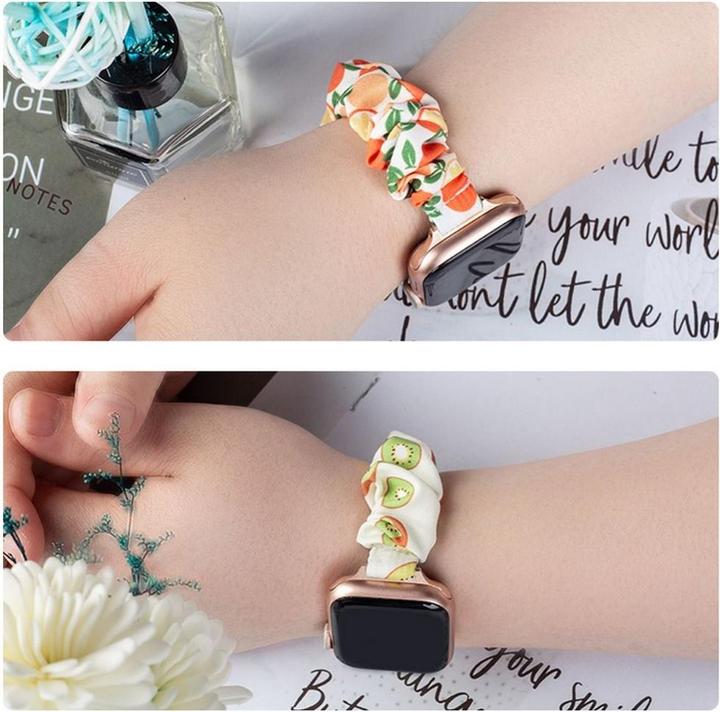 Actual product image Hurtel Fabric Watch 7 band 7/6/5/4/3/2 / SE (41/40 / 38mm) strap bracelet bracelet with elastic blue