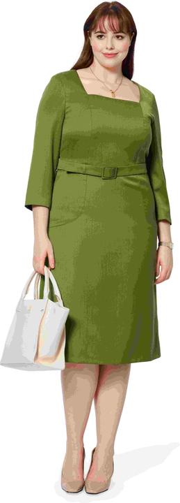 Actual product image Pattern dress - square neckline with dividing seams