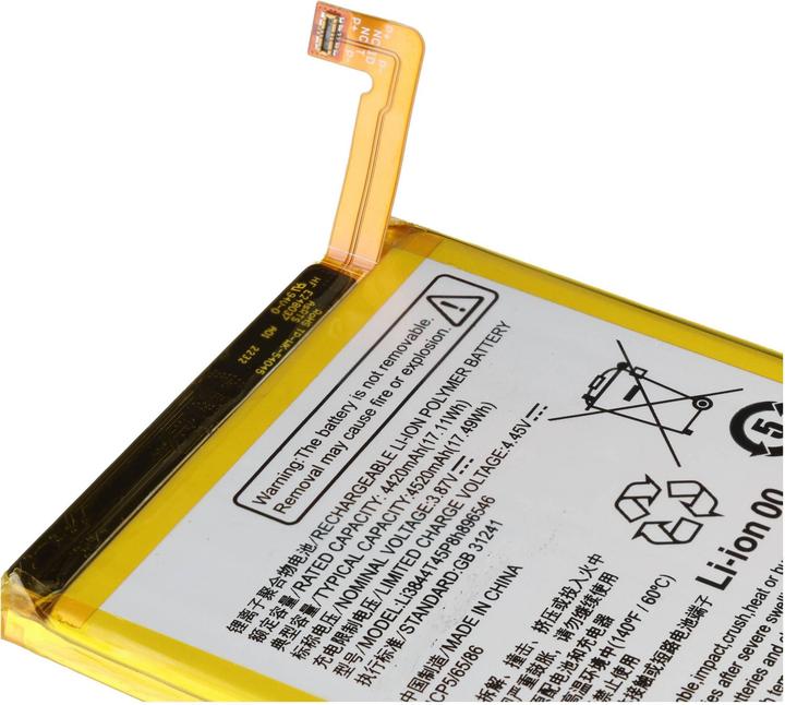 Produktbild AccuCell Akku passend für ZTE V40s, Li-Polymer, 3,87V, 4520mAh, 17,5Wh, ohne Werkzeug