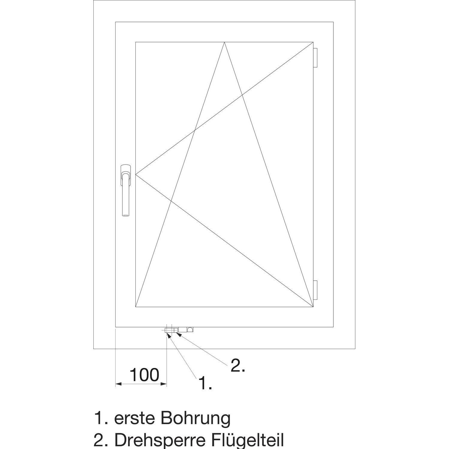 Maco, Türbeschlag + Scharnier, Drehsperre aufschraubbar, selbstschliessend, silber, sperrbar (10535)