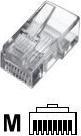 Productafbeelding Digitus ASSMANN Modulaire connector voor ronde kabel 8P8C onafgeschermd (Stekker netwerkkabel)
