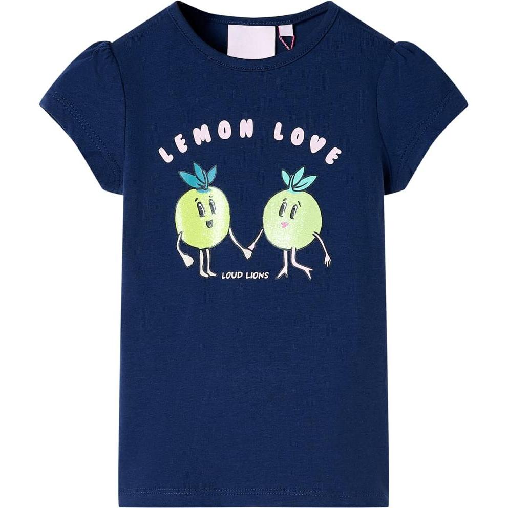 VidaXL, Jungen, Shirt, Kinder-T-Shirt Marineblau 140,Material: 95 % Baumwolle. 5, Blau, (140)