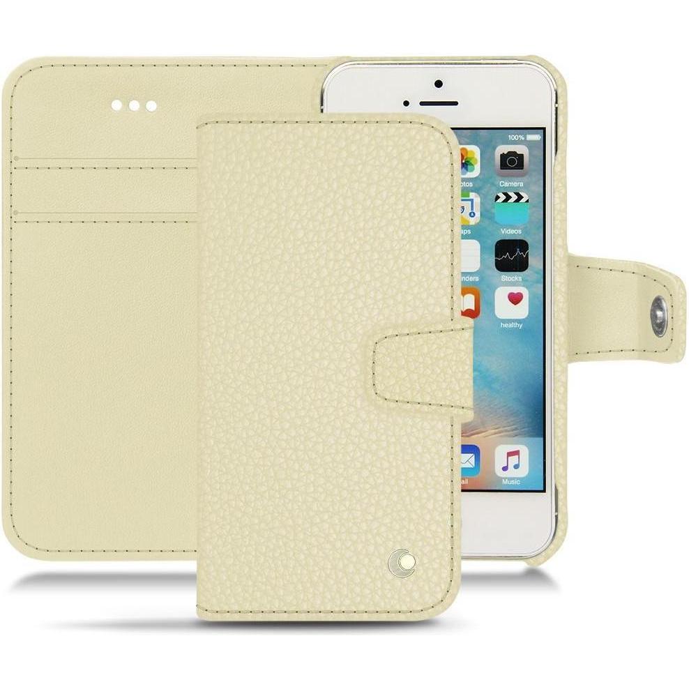 Noreve Lederschutzhülle Wallet (Apple iPhone SE), Smartphone Hülle, Weiss