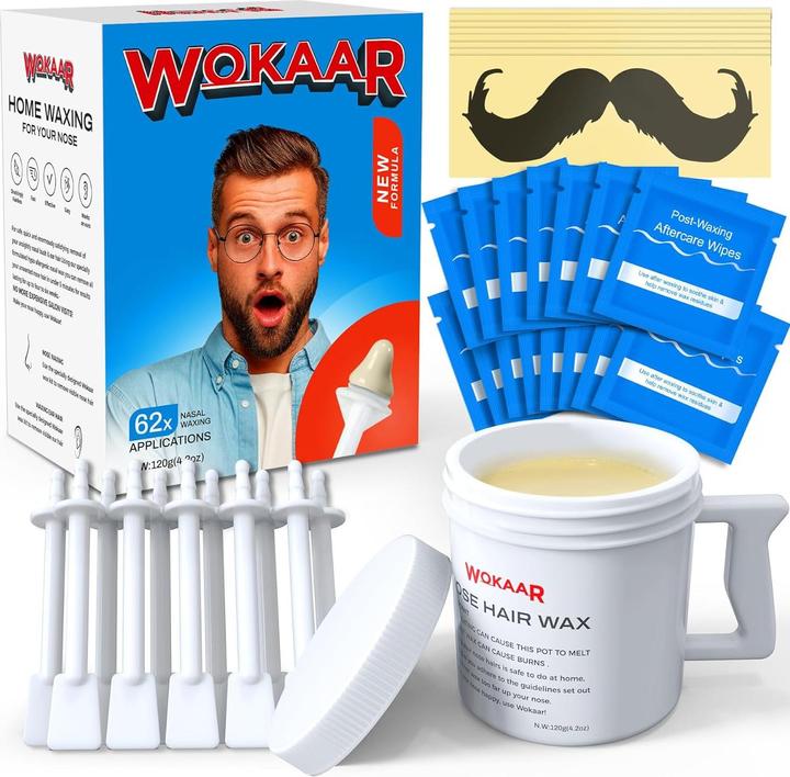 Immagine prodotto Wokaar Nasenhaarwachs-Set (61 x, 120 g)