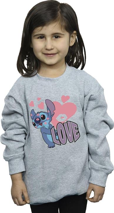 Produktbild Lilo & Stitch Love Hearts Sweatshirt Mädchen (116)