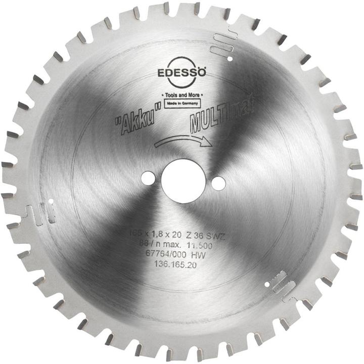 Produktbild Magni Edessö 13616520 HM-Kreissägeblatt Profi-Akku Spezialzahn HW, Z=36 SWZ, 165 x 1,8/1,2 x 20 mm, Silber