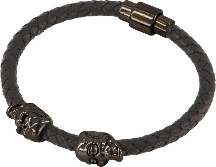 Immagine prodotto JP1880 Bracciale con teschi (24 cm, 10% metallo, Tessuto esterno: 90% pelle)