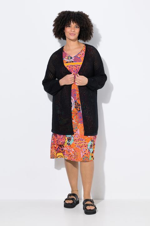 Image du produit Angel of Style Strickjacke, Boxy Passform, Lochstrick mit Glitzer (56)