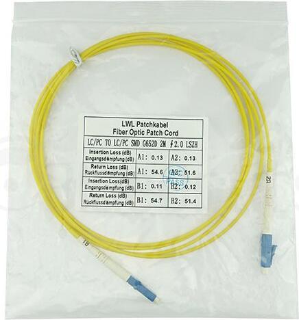 Produktbild CBO Simplex LWL Patchkabel LC-UPC/LC-UPC Singlemode 50 Meter