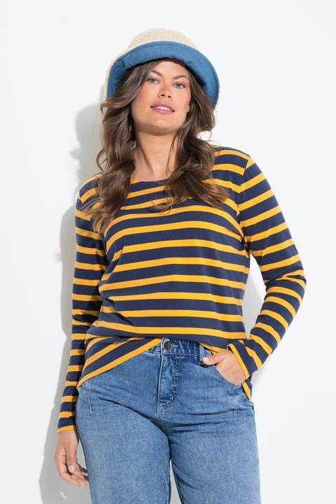 Image du produit Laurasøn T-shirt rayé, manches longues et décolleté rond (54)