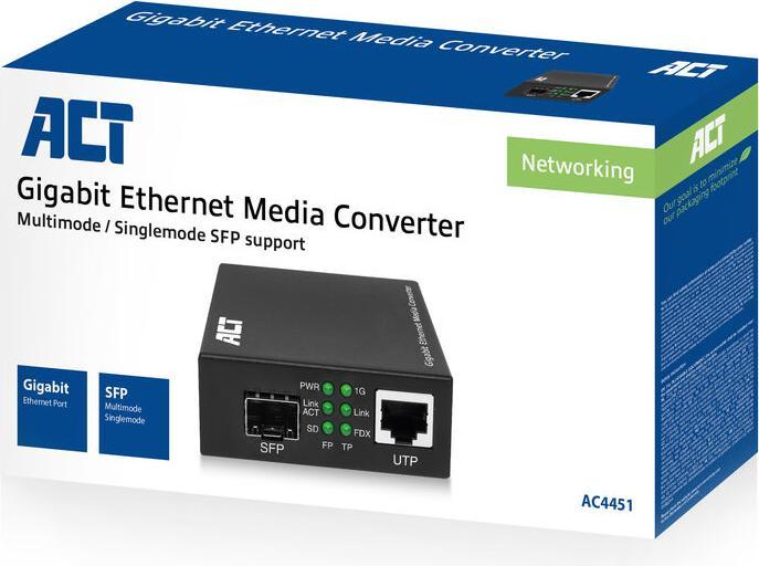 Produktbild ACT Gigabit Ethernet Media Converter (2 Ports)