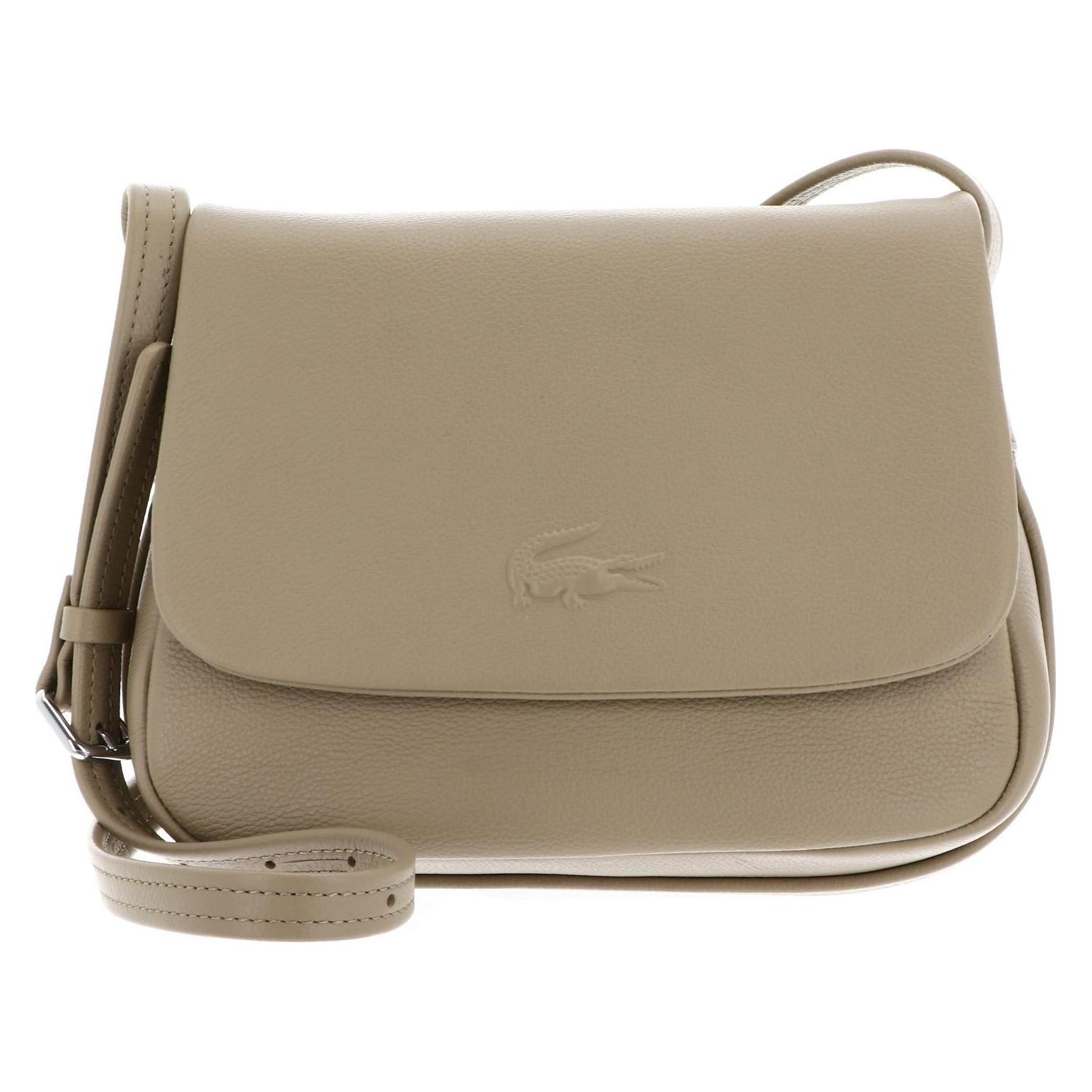 Lacoste, Damen, Handtasche, City Court Flap Crossover Bag, Braun