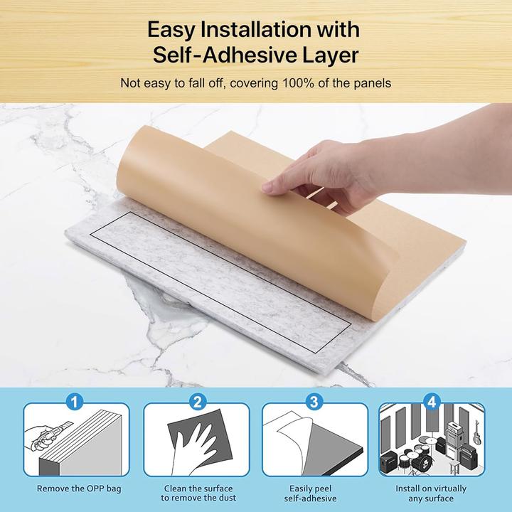 Immagine prodotto Kuchoow Selbstklebende Akustikplatten-Set (12 Stück) (12 pz.)