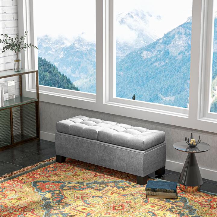 Produktbild Homcom Sitzbank Polyester Grau (41 cm)