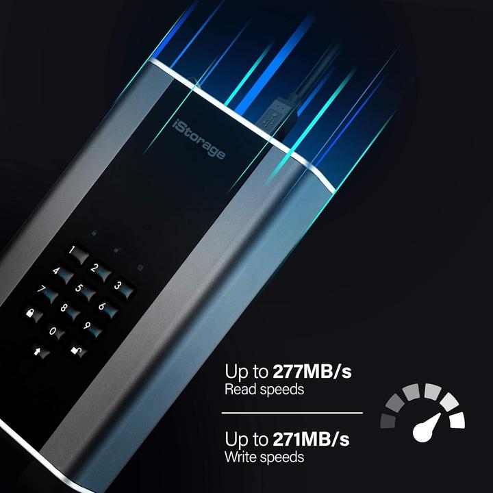 Actual product image iStorage diskAshur DT2 256-bit 18TB FIPS (18 TB)