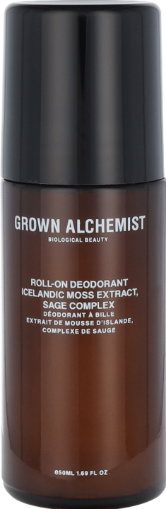 Actual product image Grown Alchemist BODY "Roll-On Deodorant" Icelandic Moss Extract, Sage Complex - Unisex (Roll-on, 50 ml)
