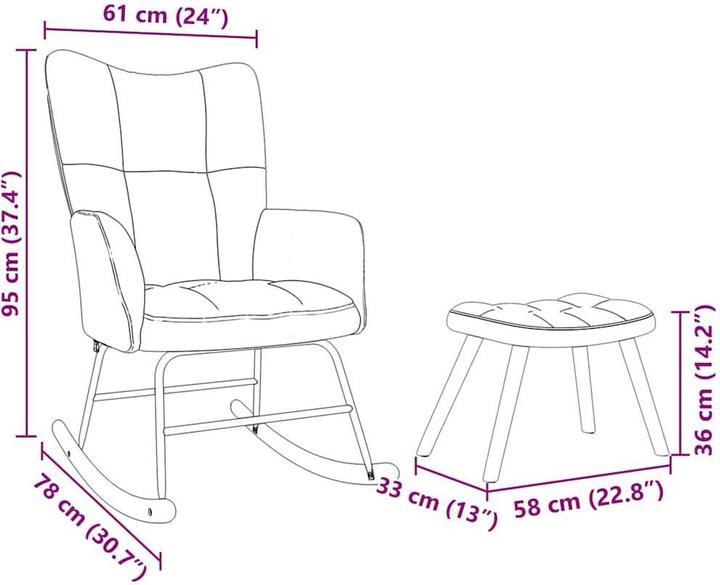 Immagine prodotto vidaXL Sedia a dondolo