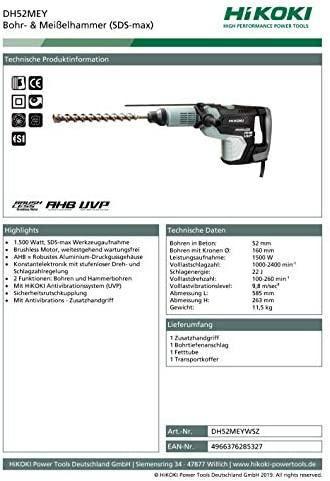 Immagine prodotto Hikoki Perforatorius DH52MEY (Corrente elettrica)