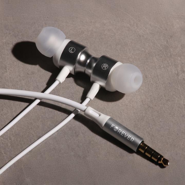 Actual product image Forever wired earphones EP-01 jack 3,5mm white (Cable)