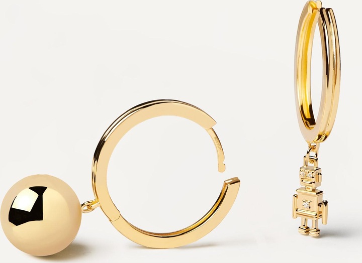 Produktbild Pd Paola PDPAOLA - HravÃ©ymetrickÃ© nÃ¡uÅ¡nice kruhy SPACE AGE Gold AR01-507-U (L) (925er Silber)