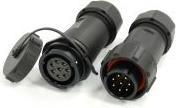 Actual product image Rs Pro 21 mm round connector plug, socket 8-pole / 10A cable mounting, solder connection IP 67