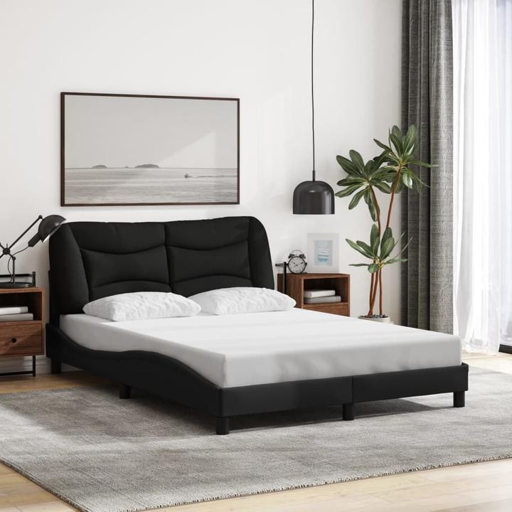 Actual product image vidaXL Bed frame with fabric headboard (140 x 200)