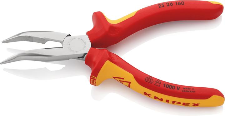 Productafbeelding Knipex Platte rondneus tang met snijkant (radiotang) 25 26 160 (160 mm)