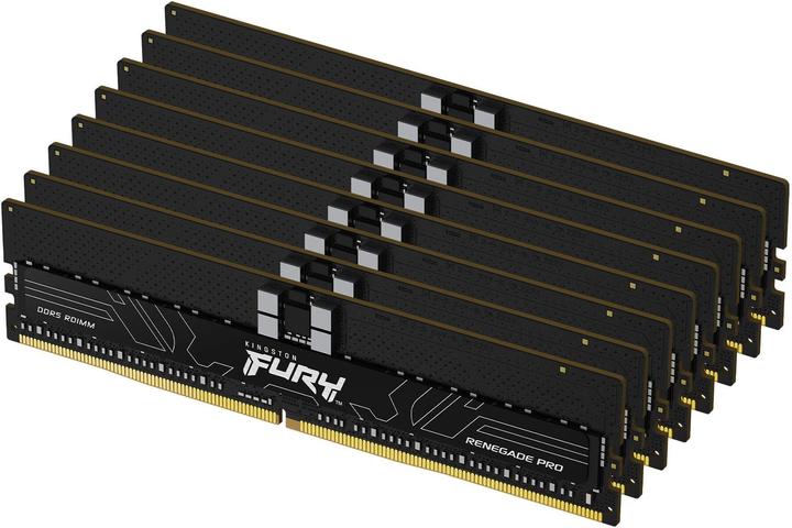 Image du produit Kingston Fury Renegade Pro EXPO 128GB Kit (8 x 16GB), DDR5, 6400MT/s, CL32, Overclockable, ECC, AMD EXPO, RDI (8 x 16GB, 6400 MHz, RAM DDR5, DIMM)