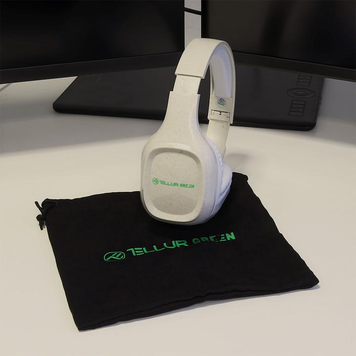Actual product image Tellur Green Bluetooth Over-Ear Headphones Pulse Foldable cream (No noise cancellation, 8 h, Wireless)