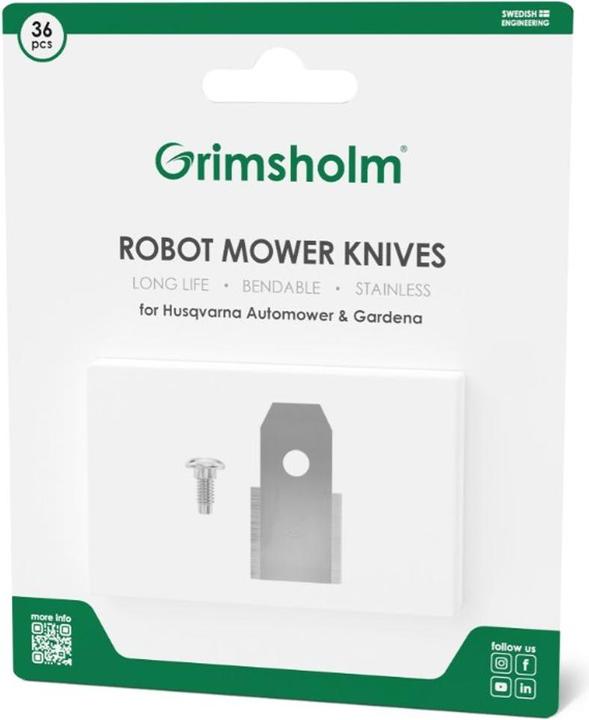 9 Lame Di Ricambio (0,75mm) Per Robot Tagliaerba Husqvarna Automower 308 - Foto 4