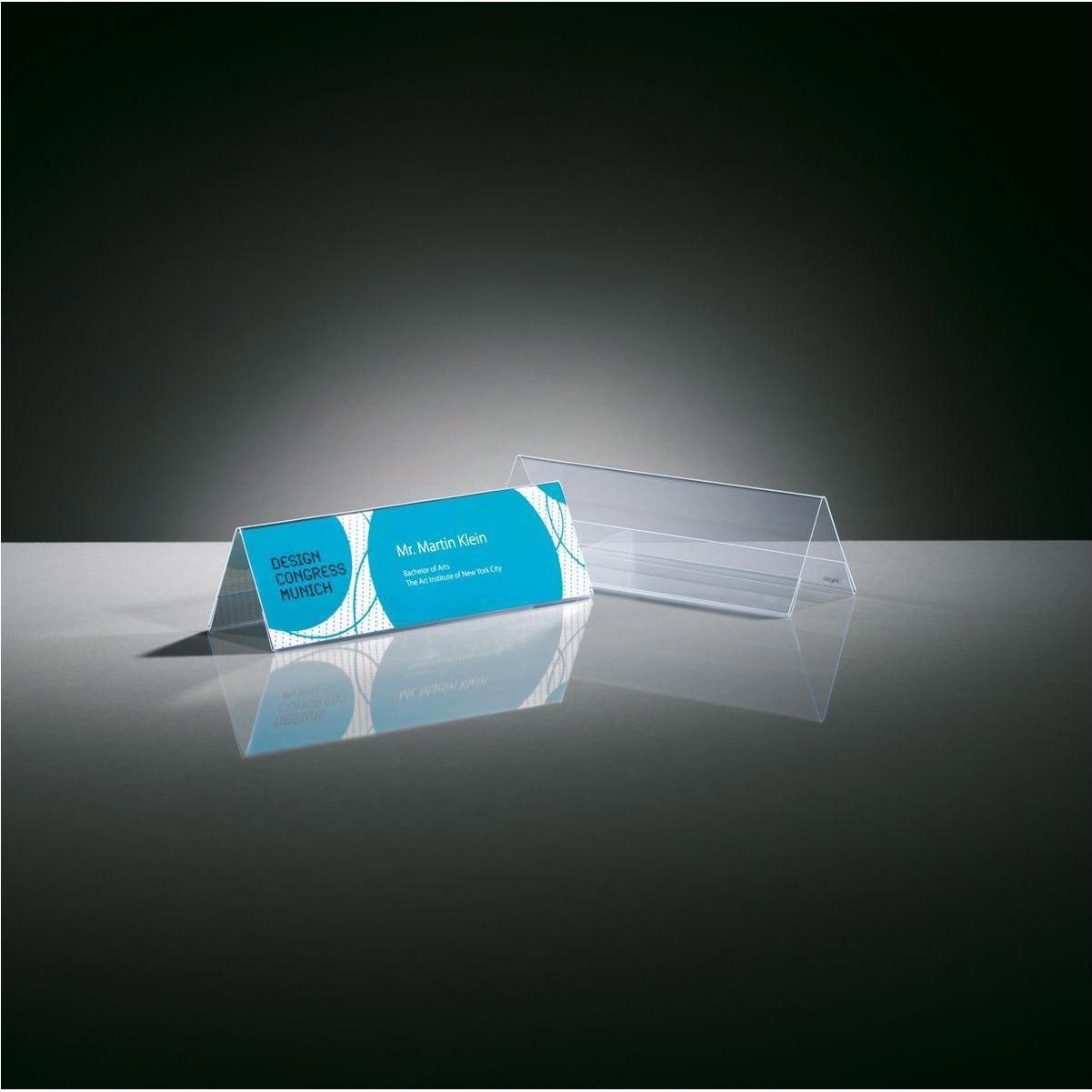 Thumbnail - Sigel, Prospektständer, Tischaufsteller Dachform (190 x 60 mm)