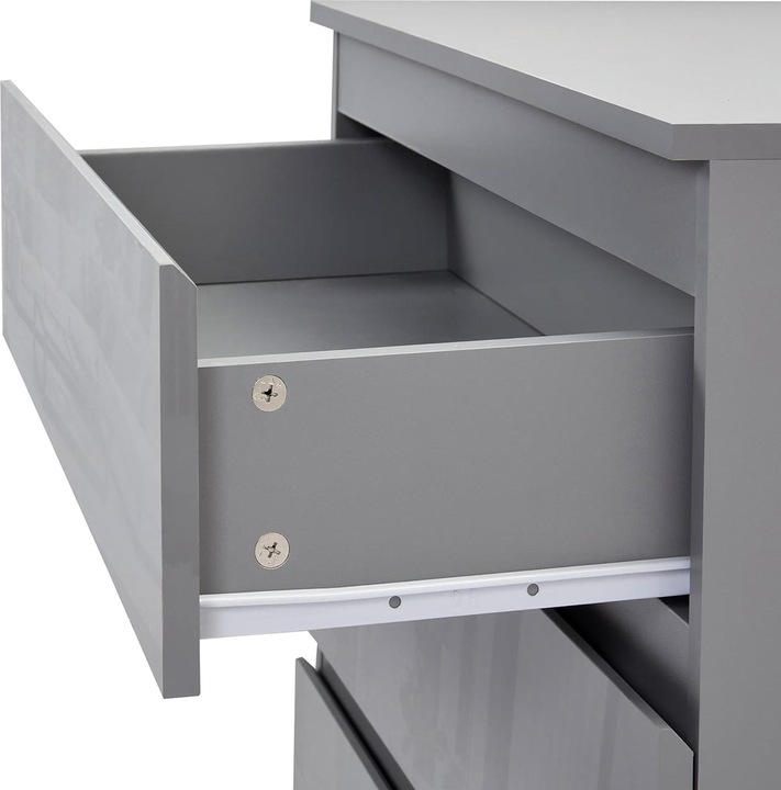 Produktbild HTI-Living Nachtschrank Kenji Hochglanz Grau 2er-Set