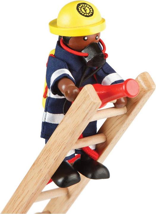 Actual product image Bigjigs Tidlo wooden doll's house dolls, firemen, 4-pcs.