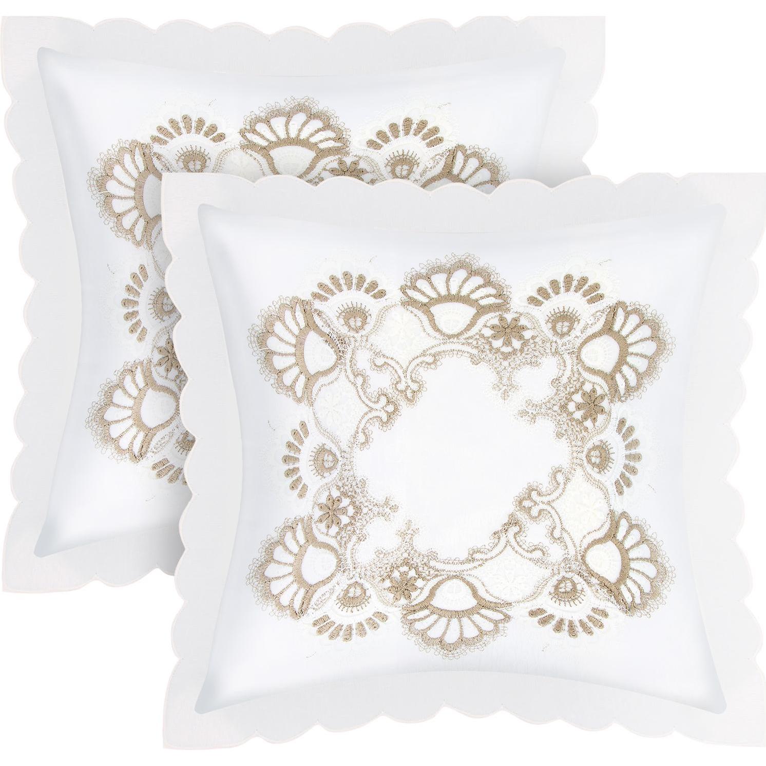 Thumbnail - Avizar, Dekokissen, 2 Stk. Kissenbezüge mit Stickerei (40 x 40 cm)