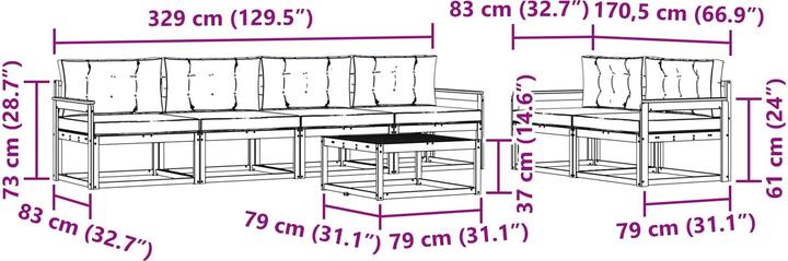 Produktbild vidaXL Outdoor-Sofa
