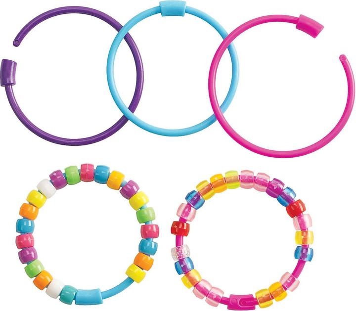 Colorations Kralenarmbanden met sluiting, set van 24 (0.50 cm, Kunststof)