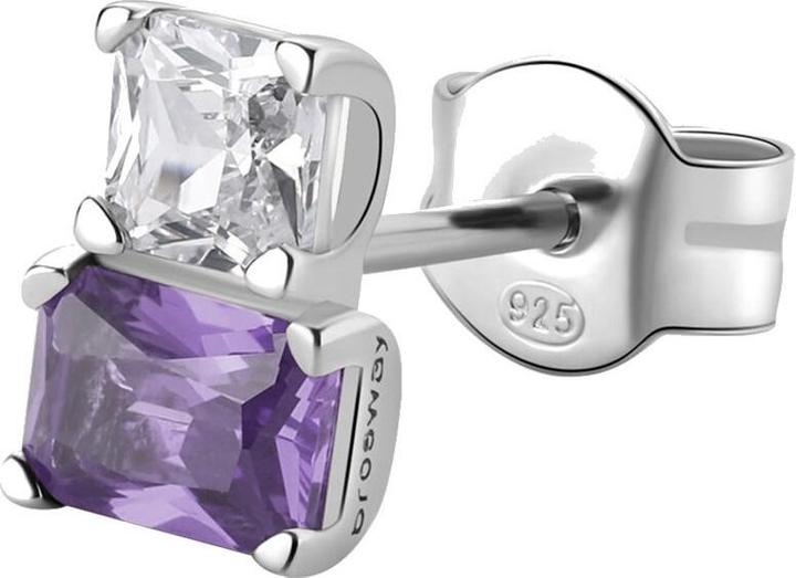 Brosway Elegant silver single earrings Fancy Magic Purple FMP10