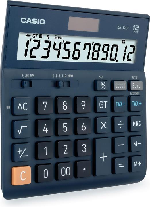 Actual product image Casio Calculator CS-DH-12ET (Solar cells, Batteries)