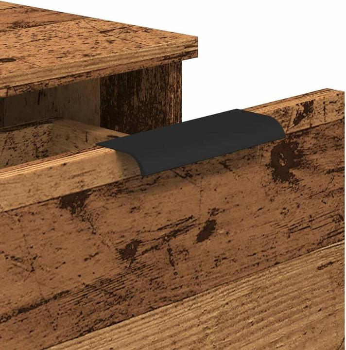 Produktbild vidaXL Sideboard mit Schubladen Kommode Anrichte Schrank 2 Stk. Altholz-Optik (30 x 30 x 70 cm)