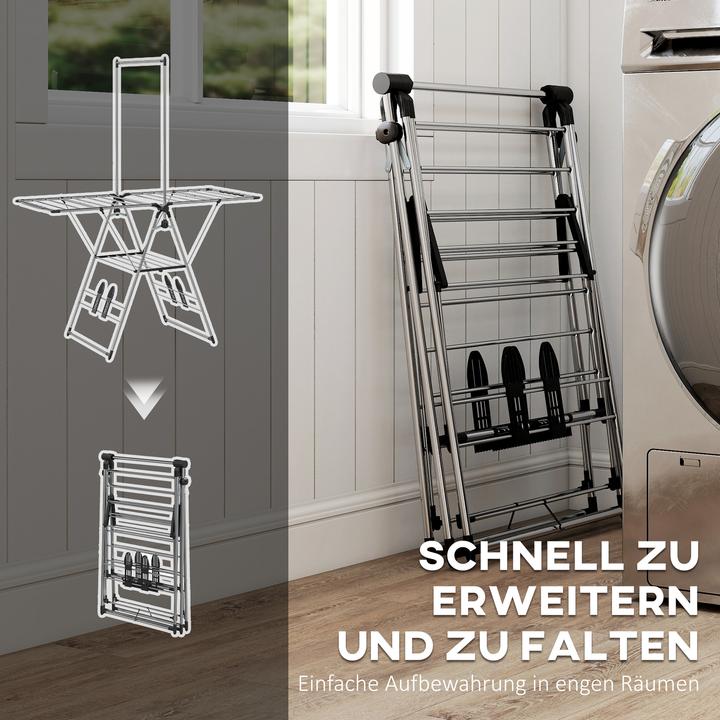 Produktbild Homcom Wäscheständer Edelstahl