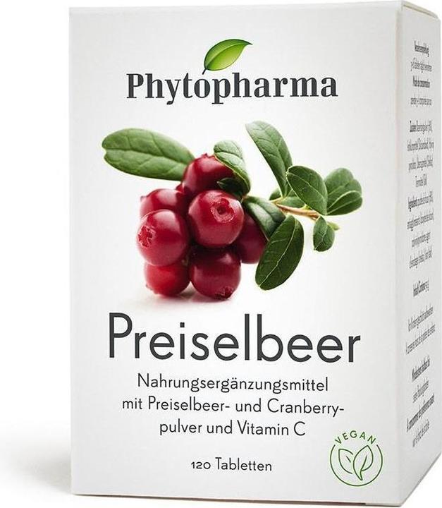 Produktbild Phytopharma Preiselbeer (120 Stück, Tabletten, 70 g)