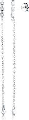 Image du produit JVD Long Silver Earrings With Zircons