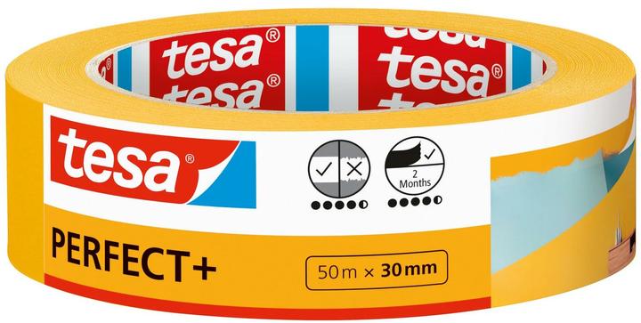 Immagine prodotto tesa Malerkrepp Perfect+, Abdeckklebeband für präzises Abkleben im Innenbereich (30 mm)