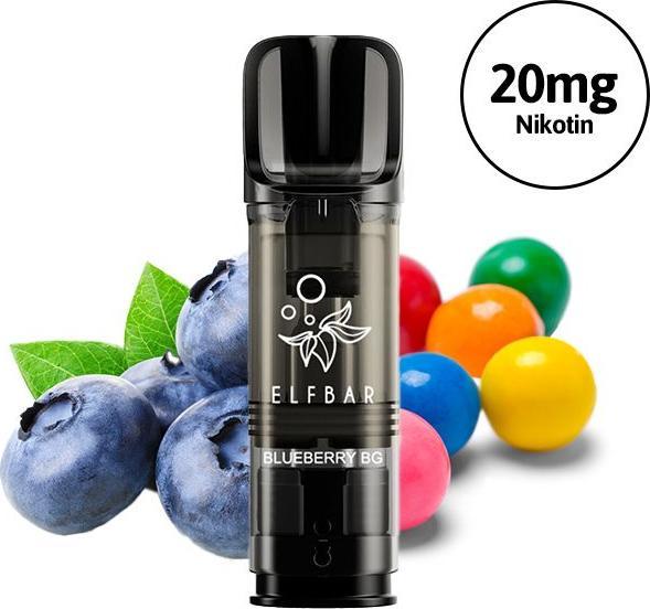 Actual product image Elfbar ELFA Pro - 2ml PODs 20mg, Blueberry BG (Bilberry)