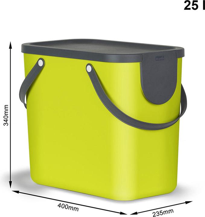 Produktbild Rotho Mülleimer ALBULINO, 25L, gelb sp. (25 l)
