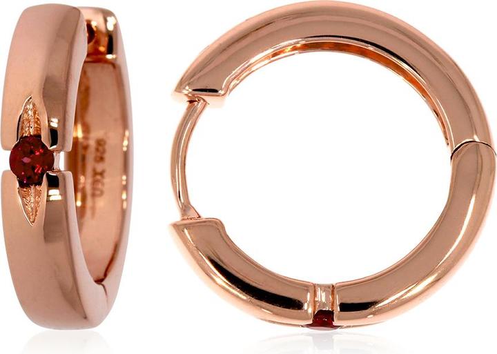 Immagine prodotto Xen Creoli con rodolite di circa 0,29 ct. placcata in oro rosa (Argento 925)